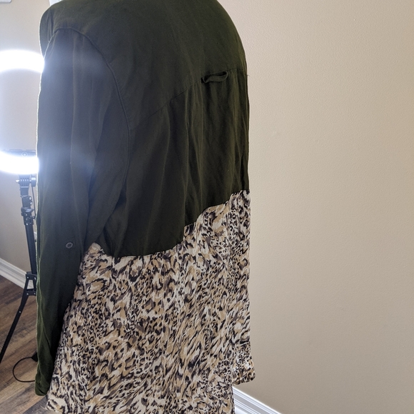 Free people Leopard Animal Print tunic long sleeve blouse - Picture 6 of 10